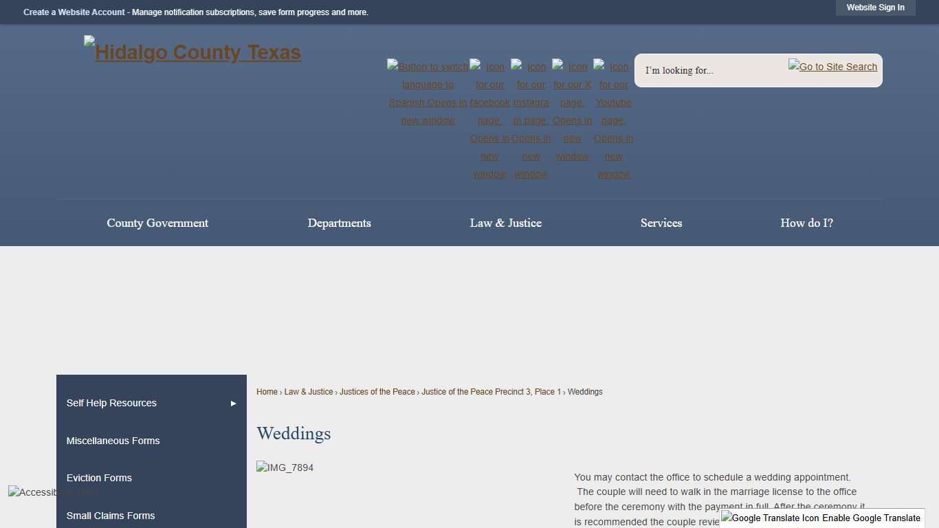 Weddings Hidalgo County, TX - Official Website